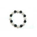 Small Black Onyx and Shamballa Bracelet